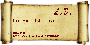 Lengyel Délia névjegykártya